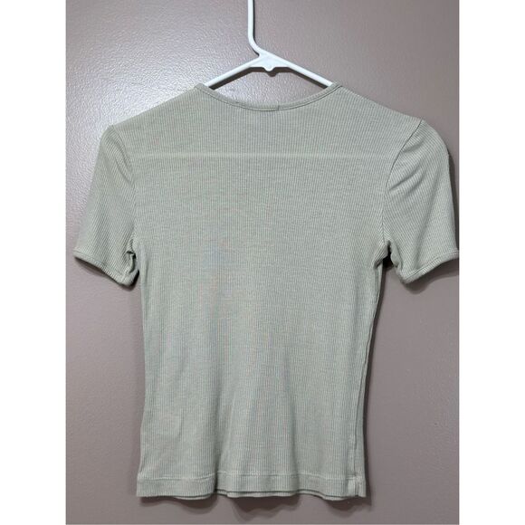 NWOT AGOLDE Basic Ribbed Tee Shirt Women's XS - Picture 11 of 12